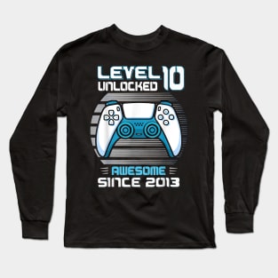 ten 10th Birthday 10 Year Old 2013 Gamer 10yr BDay Son Boys Long Sleeve T-Shirt